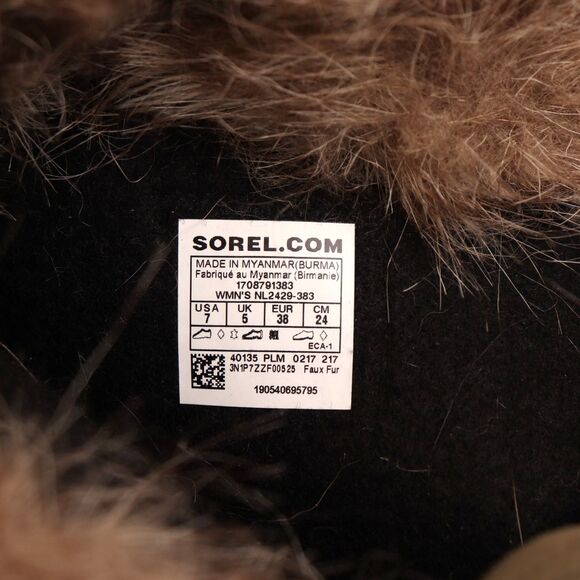 Sorel Joan of Arctic Nori Green Dark Stone Waterproof Boots 7 - Picture 8 of 8